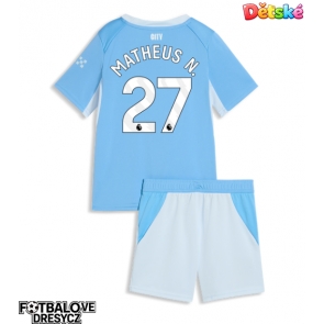 Manchester City Matheus Nunes #27 Dětské Domácí dres komplet 2026-27 Krátký Rukáv (+ trenýrky)